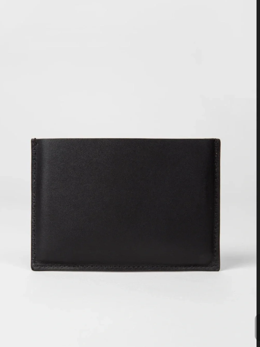 Paul Smith Black Leather Credit Hard Holder With ‘Signature Stripe’ Pull Out